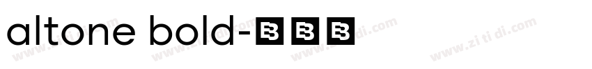 altone bold字体转换